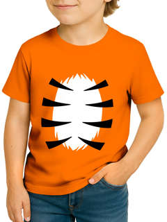 Kinder T Shirt Jungen Fasching Karneval - Tiger - Kostüm Verkleidung Shirt Geschenk für Jungen Moonworks®