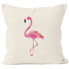Kissenbezug Flamingo Kissenhülle Dekokissen 40x40 Baumwolle Autiga®