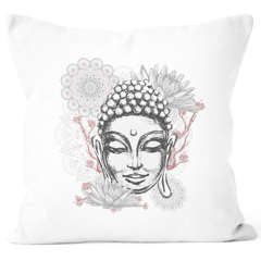 Kissenbezug Buddha Buddha-Kopf Mandala Zen Yoga Meditation Deko Autiga®