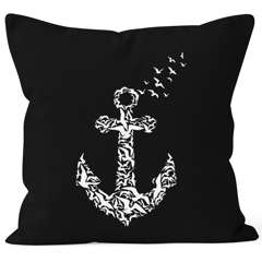 Kissenbezug Vogel Anker Anchor Birds Kissen-Hülle 40x40 Baumwolle Autiga®
