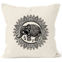 Kissenbezug Elefant Mandala Boho Bohamian Ethno Tribal Ornament Kissen-Hülle Deko-Kissen Autiga®