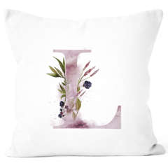 Kissenbezug Buchstaben-Kissen "{style_variation}" Buchstabe Alphabet Monogramm Anfangsbuchstaben Watercolor gezeichnet Kissen-Hülle Autiga®