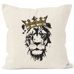 Kissenbezug Löwen-Kopf mit Krone Autiga®