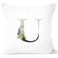 Kissenbezug Buchstaben-Kissen "{style_variation_string}" Buchstabe Alphabet Monogramm Anfangsbuchstaben Watercolor gezeichnet Kissen-Hülle Autiga®
