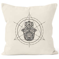 Kissenbezug Hamsa Hand der Fatima Glücksbringer Symbol 40x40 Baumwolle Autiga®
