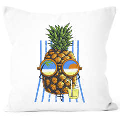 Kissenbezug chilling Ananas Pinapple Sommer Beach Cocktail 40x40 Autiga®