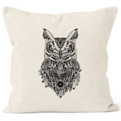 Kissenbezug Eule Atzekenmuster Ethno Boho Bohamian Atzec Owl 40x40 Autiga®