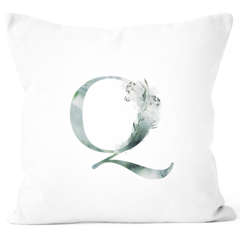 Kissenbezug Buchstaben-Kissen "{style_variation_string}" Buchstabe Alphabet Monogramm Anfangsbuchstaben Watercolor gezeichnet Kissen-Hülle Autiga®