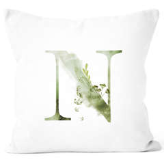 Kissenbezug Buchstaben-Kissen "{style_variation}" Buchstabe Alphabet Monogramm Anfangsbuchstaben Watercolor gezeichnet Kissen-Hülle Autiga®