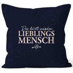 Kissen-Bezug Spruch Du bist mein Lieblingsmensch Geschenk Liebe Freundschaft Valentinstag Jahrestag SpecialMe®