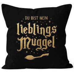 Kissen-Bezug Du bist mein Lieblingsmuggel Lieblingsmensch Geschenk Weihnachten Geburtstag Moonworks®