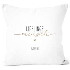 Kissen-Bezug Lieblingsmensch Herz personalisiert mit Namen Geschenk Liebe Freundschaft Dankeschön SpecialMe®