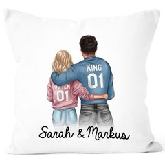 Kissen-Bezug Paar personalisiert mit Namen Liebe Geschenk Weihnachten Geburtstag Jahrestag Valentinstag SpecialMe®