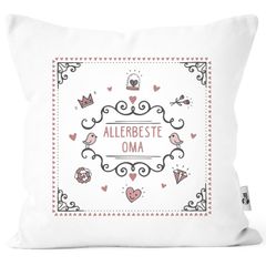 Kissenbezug Geschenk mit Botschaft Weihnachten Geburtstag Muttertag Dankeschön Präsent Kissenhülle Baumwolle Moonworks®