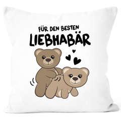 Kissen-Bezug Liebe lustig Bär Geschenk Partner Mann Liebhaber Jahrestag Valentinstag Moonworks®