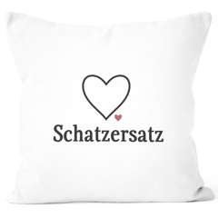 Kissen-Bezug Schatzersatz Schatz Ersatz Valentinstag Liebe Geschenk Kissen-Hülle Deko-Kissen Baumwolle MoonWorks®