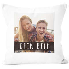 Fotokissen Kissen-Bezug mit Foto bedrucken lassen persönliche Geschenkideen personalisierbar Baumwolle SpecialMe®