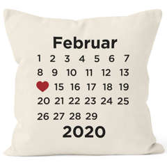 personalisiertes Kissen Kalender anpassbares Datum Geschenk Liebe Jahrestag Hochzeitstag Hochzeitsgeschenk SpecialMe®
