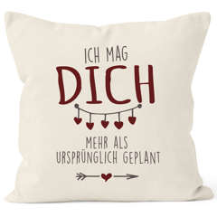 Kissenbezug Liebe Spruch Ich mag dich mehr als ursprünglich geplant Liebeserklärung Liebesgeständnis Moonworks®
