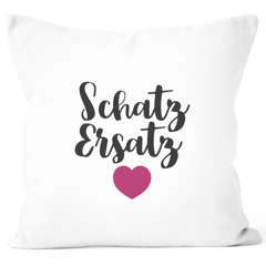 Kissen-Bezug Schatzersatz Schatz Ersatz Valentinstag Liebe Geschenk Kissen-Hülle Deko-Kissen Baumwolle MoonWorks®