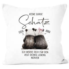 Kissen-Bezug Liebe Geschenk personalisiert Liebeserklärung Lustig Mann Frau für den Rest deines Lebens nerven SpecialMe®