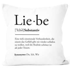 Kissen-Bezug Liebe Definition Duden Wörterbuch Geschenk Valentinstag Jahrestag Spruch Du Ich Wir SpecialMe®