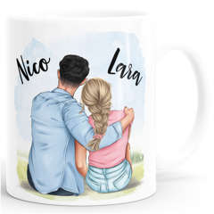 personalisierte Partner Tasse mit Namen Geschenk Liebe Jahrestag Valentinstag Freund Freundin Mann Frau SpecialMe®