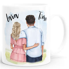 Tasse Paar personalisiert selbst gestalten mit Namen Geschenk Liebe Valentinstag Jahrestag Mann Frau SpecialMe®