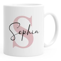 Namenstasse personalisierte Kaffee-Tasse mit Namen und Buchstabe persönliche Geschenke Buchstabentasse SpecialMe®