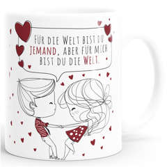 personalisierte Kaffee-Tasse Liebespaar Pärchen mit Liebesbotschaft Liebes-Geschenk Freundin Mann SpecialMe®