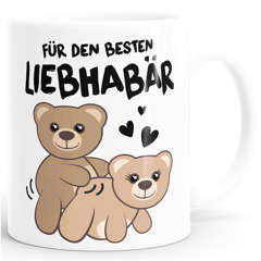 Kaffee-Tasse Liebe lustig Bär Geschenk Partner Mann Liebhaber Jahrestag Valentinstag  Moonworks®