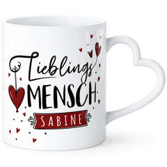 Tasse Herzhenkel Lieblings-{style_variation_string} personalisierbar mit Namen persönliche Geschenke kleines Dankeschön SpecialMe®