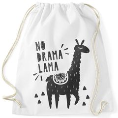 Turnbeutel mit Spruch No Drama Lama Motiv Llama Alpaka Moonworks®