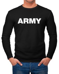 Herren Long-Sleeve Aufdruck Army Print Langarm-Shirt steetstyle Neverless®