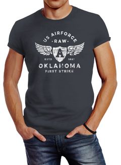 Herren T-Shirt Print US Airforce Oklahoma Aviator Vintage-Shirt Neverless®