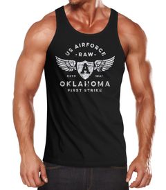 Herren Tank-Top Print Print US Airforce Oklahoma Aviator Vintage Muskelshirt Muscle Shirt Neverless®