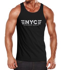 Herren Tank-Top Aufdruck NYC New York City Airforce Supply Army Print Muskelshirt Muscle Shirt Neverless®