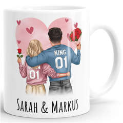 Tasse Paar personalisiert mit Namen Liebe Geschenk Partner Weihnachten Geburtstag Jahrestag Valentinstag SpecialMe®