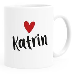 Kaffeetasse mit Namen und Herz personalisierbares Motiv individuelles Geschenk Liebe beste Freundin SpecialMe®