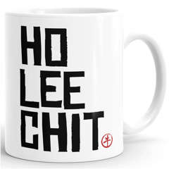 Emaille Tasse Becher Kaffee-Tasse Fun Tasse Spruch Ho Lee Chit Holy Shit Moonworks®
