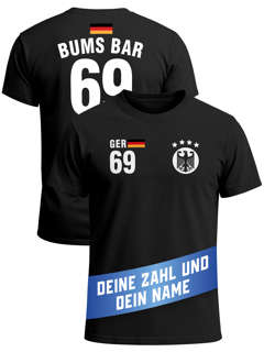 Herren T-Shirt Deutschland Trikot Fussball WM 2026 personalisierbar Name eigener Text Wunschnummer Moonworks®