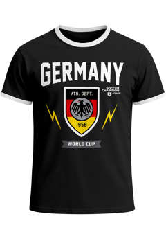 Herren WM-Shirt 2026 Deutschland Flagge Wappen Germany Retro Trikot-Look