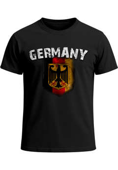 Cooles Herren Fußball WM EM T-Shirt Deutschland Flaggen Design Vintage Look