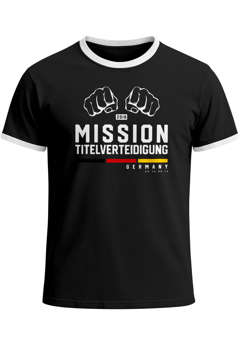 Herren WM-Shirt Mission Titelverteidigung Fäuste Fußball Weltmeisterschaft 2026 Fan-Shirt Deutschland