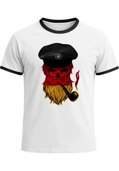 Herren WM-Shirt Captain Skull Deutschland Germany Fan-Shirt 2026 Totenkopf Retro