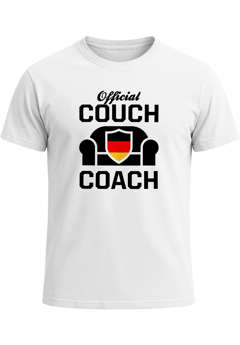WM Shirt Couch Coach Official Fußball Fan Deustchland Herren T-Shirt Moonworks®