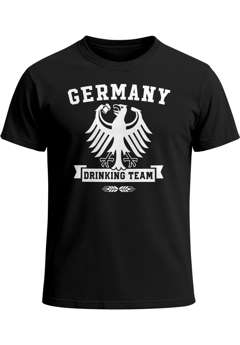 Herren T-Shirt WM Deutschland Fußball Germany Drinking Team Fun-Shirt Moonworks®