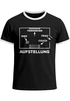 Herren WM-Shirt Aufstellung Fußball WM 2026 Bier Frau raus Couch Mannschaft 2026 Retro