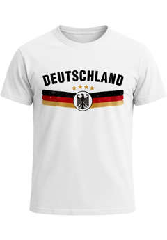 Herren T-Shirt Fußball WM 2026 Trikot Style Fanshirt Frontprint Brustprint Deutschlandshirt Moonworks®