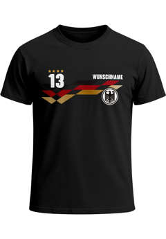 Herren T-Shirt Deutschland Trikot personalisiert Fußball WM-Shirt 2026 Fanshirt Deutschlandshirt Moonworks®